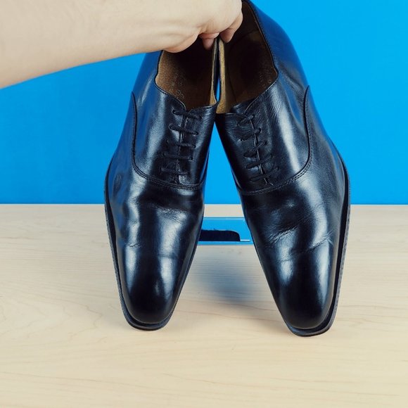 Astro Enzo‎ Italian Mens Black Oxford shoes Vero Cuoio Leather Lace up EUR 42 main image 11